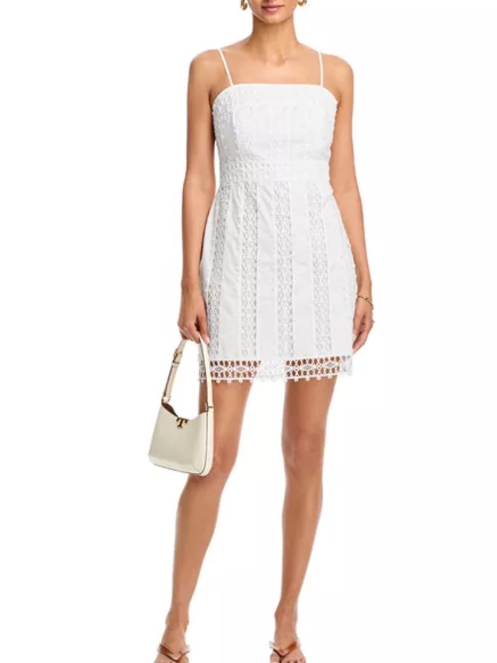 Aqua Lace Inset Mini Dress - Exclusive